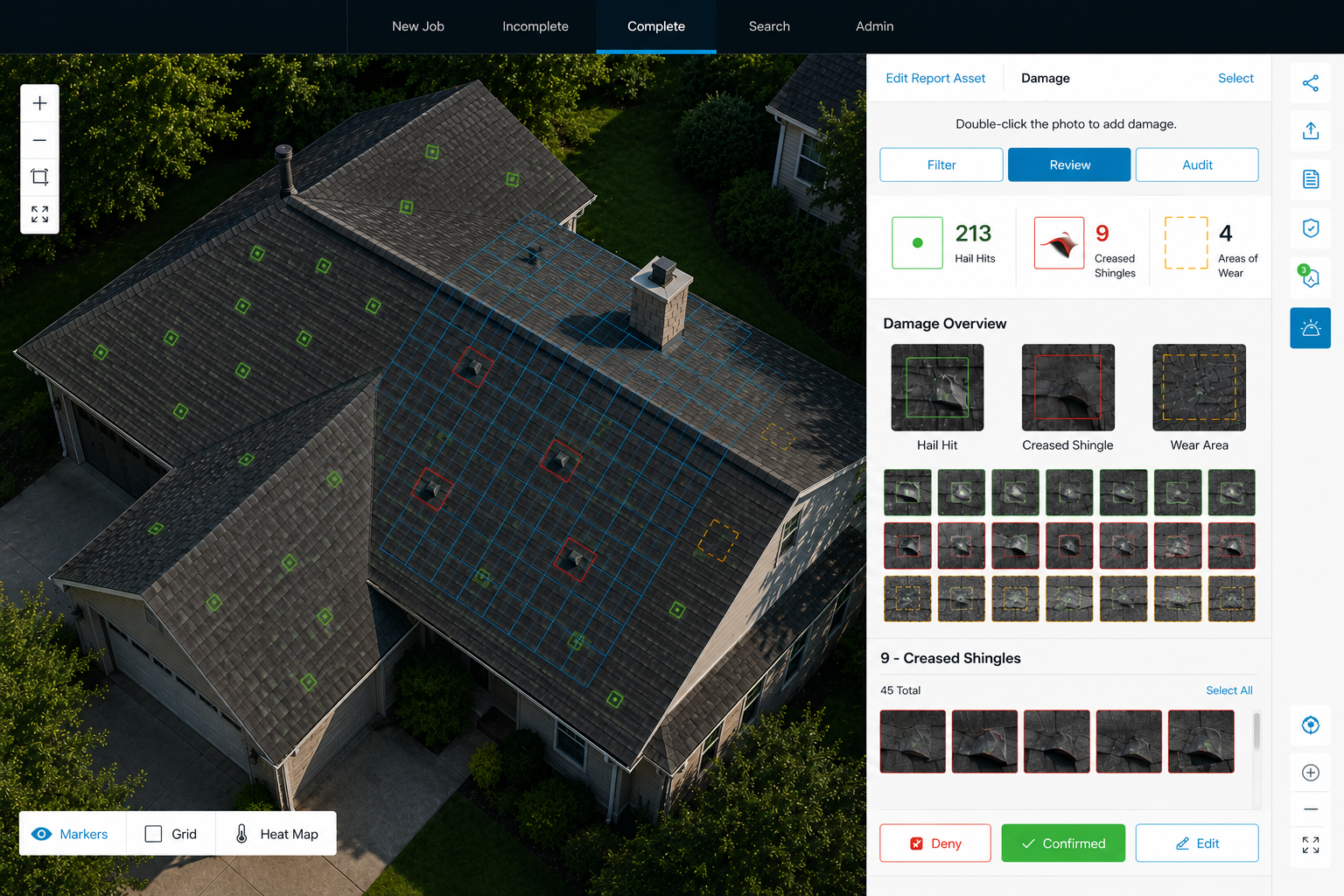 Drone roof inspection with AI hail-damage mapping in North & South Carolina