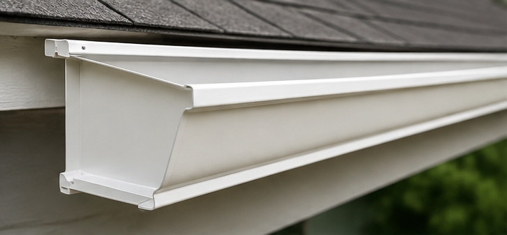 K-style seamless aluminum gutters