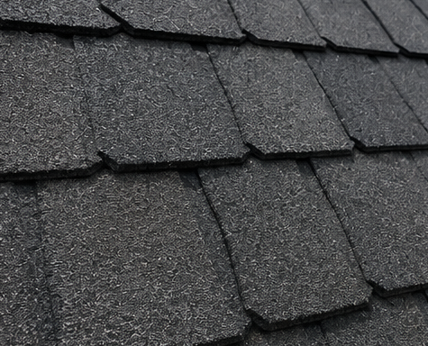 Designer shingle roof close-up